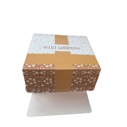 Boites pâtissières / gâteaux couleur carrées en carton 32 x 5 cm Description